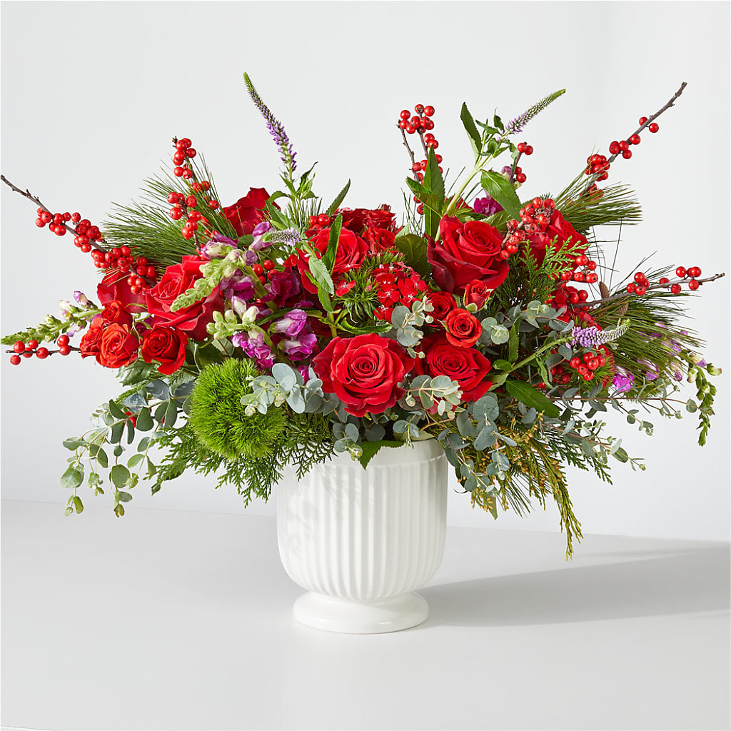 Big Red Bow Bouquet – Garden City Florist, Arlington VA