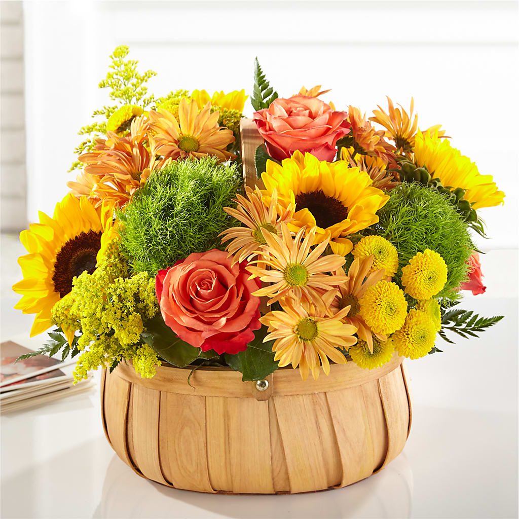 Harvest Sunflower Basket – Garden City Florist, Arlington VA