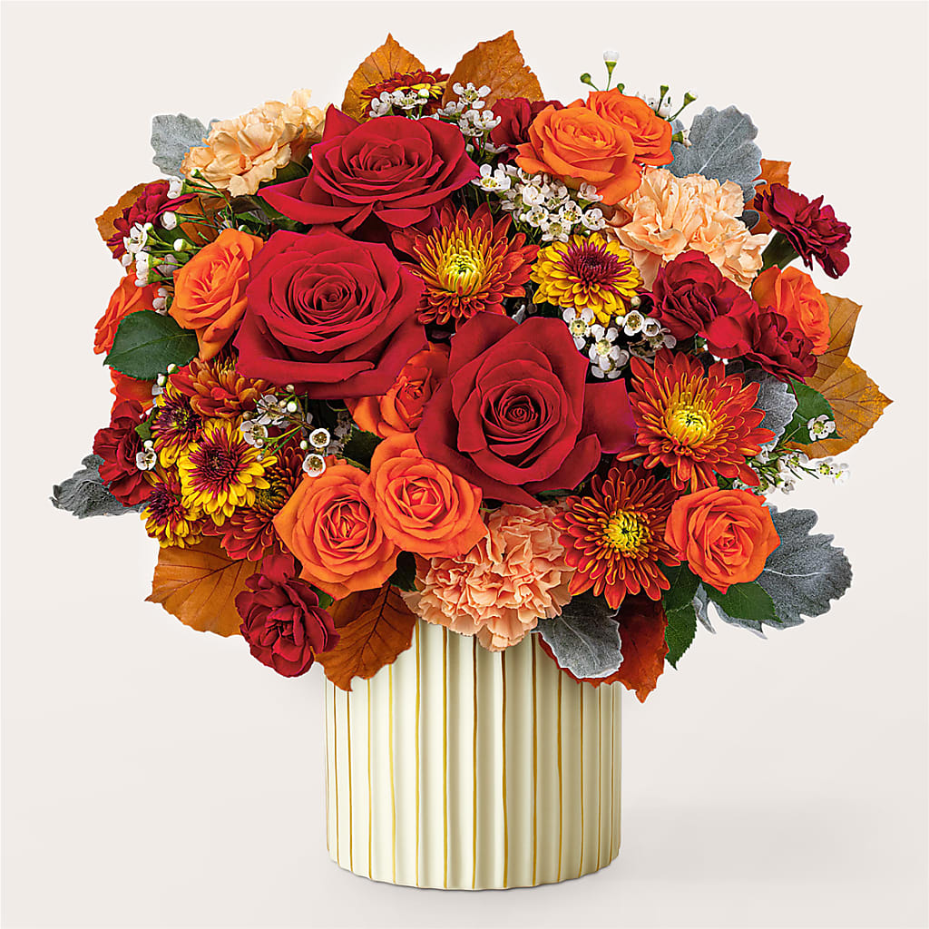 Merlot Bouquet with Ivory Vase – Garden City Florist, Arlington VA
