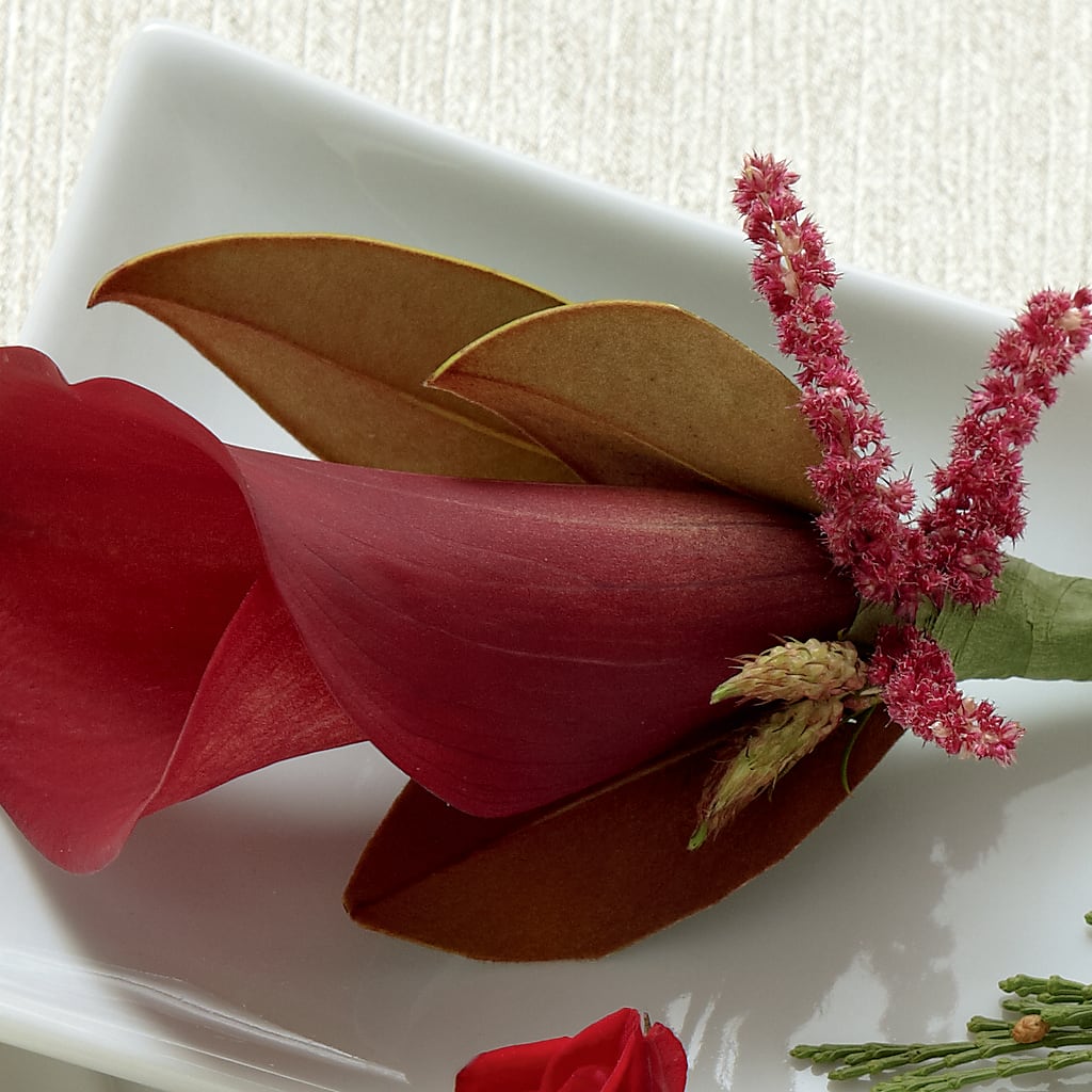 Red Calla Boutonniere – Garden City Florist, Arlington VA