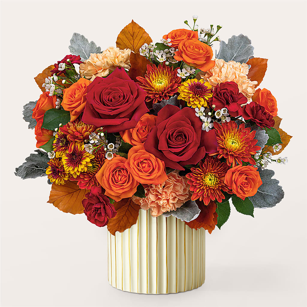 Merlot Bouquet with Ivory Vase –  Garden City Florist, Arlington VA