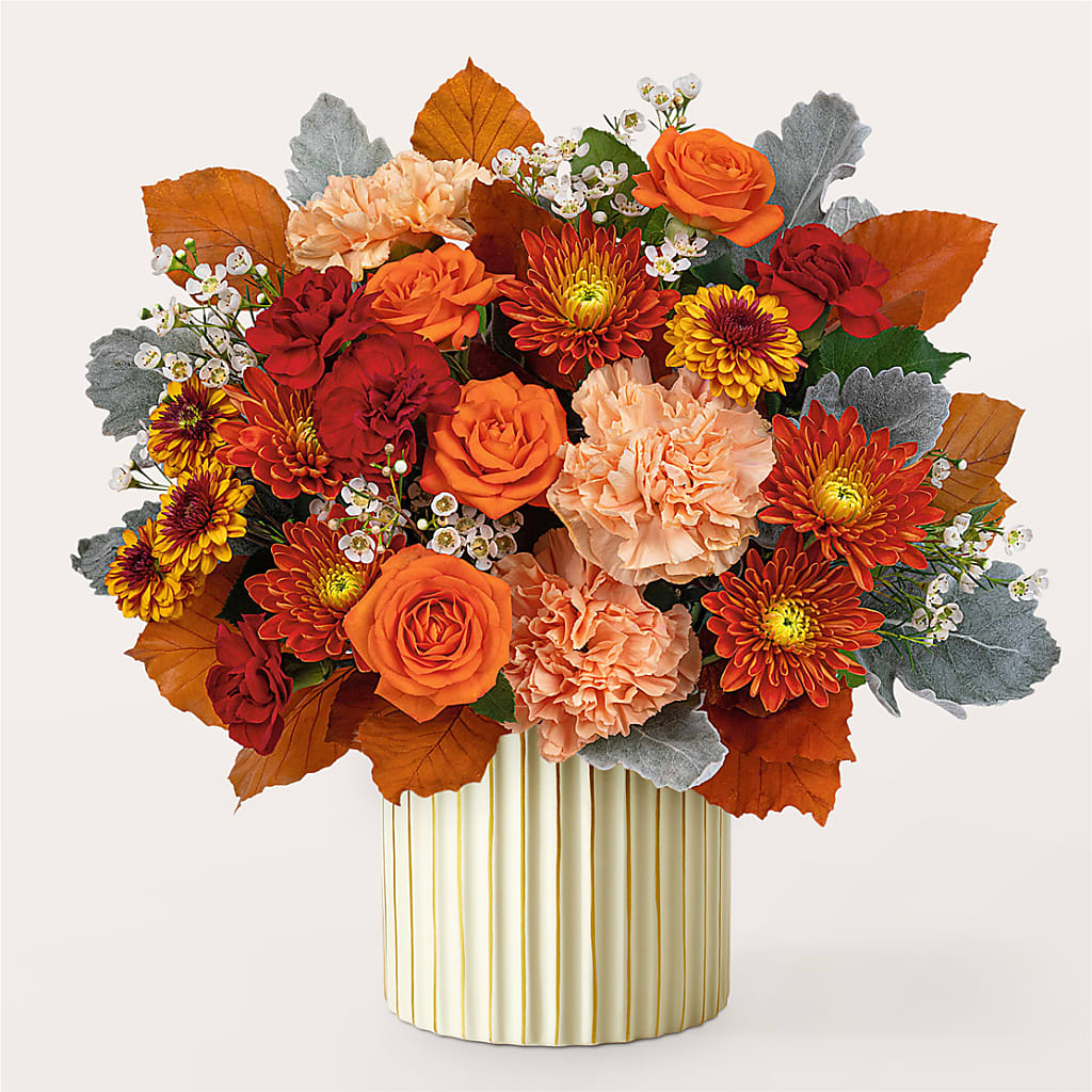 Merlot Bouquet with Ivory Vase –  Garden City Florist, Arlington VA