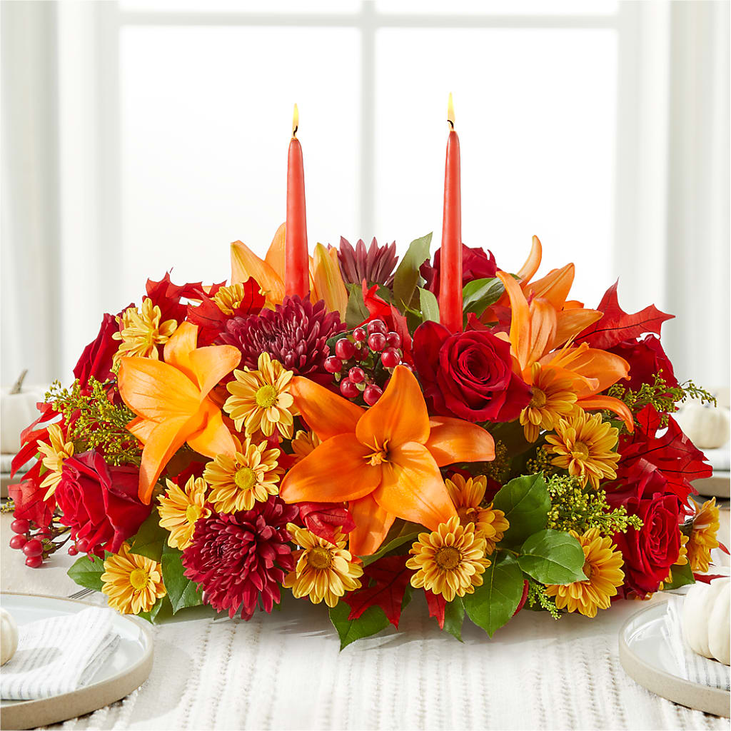 Autumn's Embrace Centerpiece –  Garden City Florist, Arlington VA